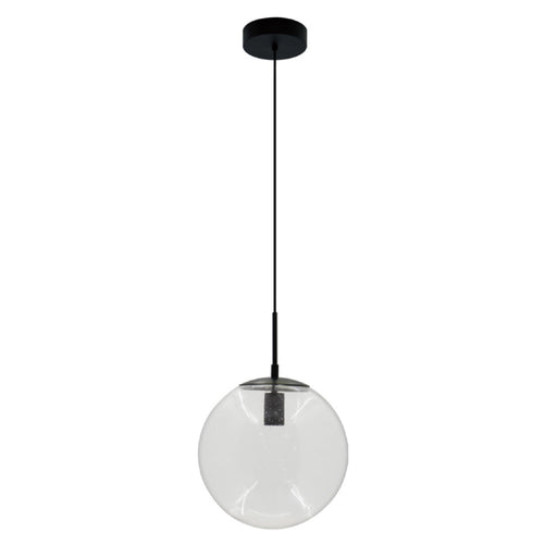 Westgate LCFG 12" Seeded Glass Pendant, 120V - Black
