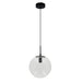 Westgate LCFG 12" Seeded Glass Pendant, 120V - Black