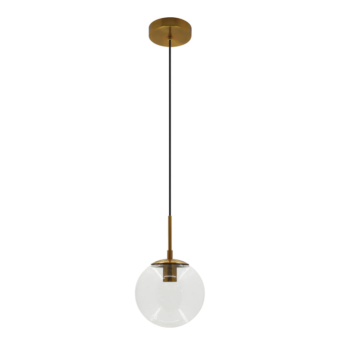 Westgate LCFG 8" Seeded Glass Pendant, 120V - Gold