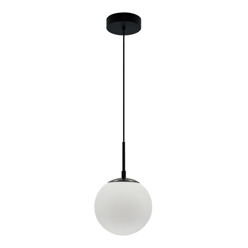 Westgate LCFG 8" LED Frosted Glass Pendant, 5CCT Selectable, 1000 lm, 120V - Black