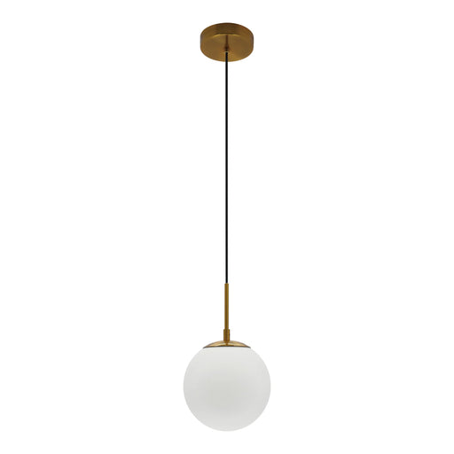 Westgate LCFG 8" LED Frosted Glass Pendant, 5CCT Selectable, 1000 lm, 120V - Gold