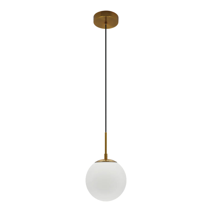 Westgate LCFG 8" LED Frosted Glass Pendant, 5CCT Selectable, 1000 lm, 120V - Gold