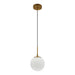 Westgate LCFG 8" LED Frosted Glass Pendant, 5CCT Selectable, 1000 lm, 120V - Gold