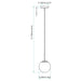 Westgate LCFG 8" LED Frosted Glass Pendant, 5CCT Selectable, 1000 lm, 120V