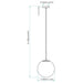 Westgate LCFG 12" LED Frosted Glass Pendant, 5CCT Selectable, 1600 lm, 120V 