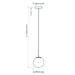 Westgate LCFG 8" Seeded Glass Pendant, 120V