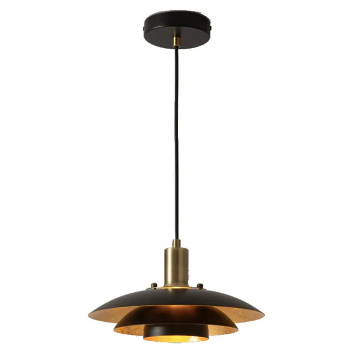 Westgate LCFL 12" 10W LED Pendant, 5CCT Selectable, 120V - Black/Gold