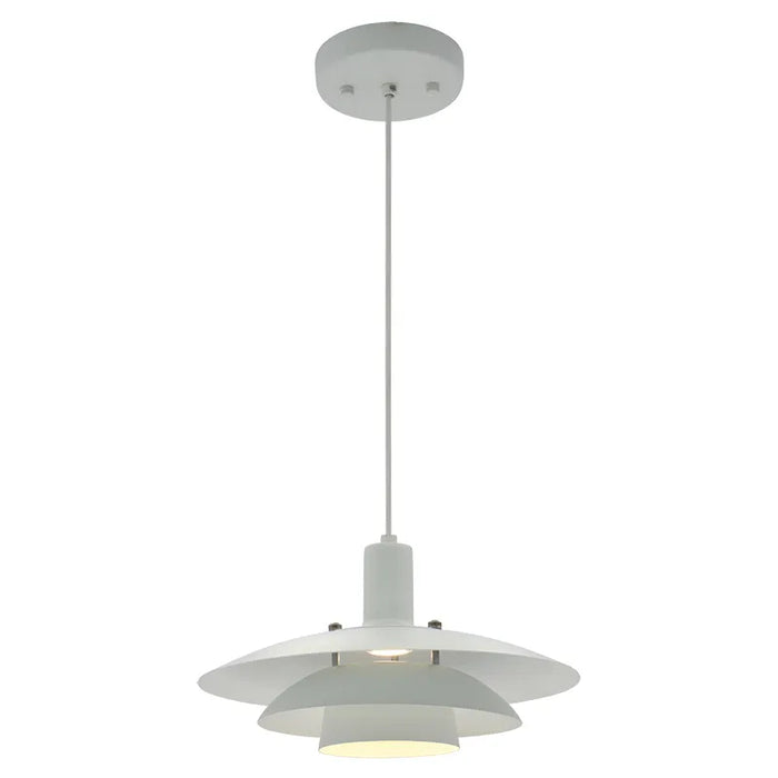 Westgate LCFL 12" 10W LED Pendant, 5CCT Selectable, 120V - White