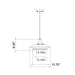 Westgate LCFL 12" 10W LED Pendant, 5CCT Selectable, 120V