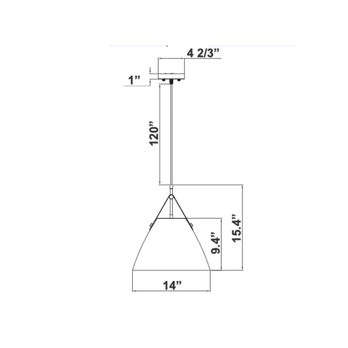 Westgate LCFN 14" LED Nordic Design Pendant, CCT