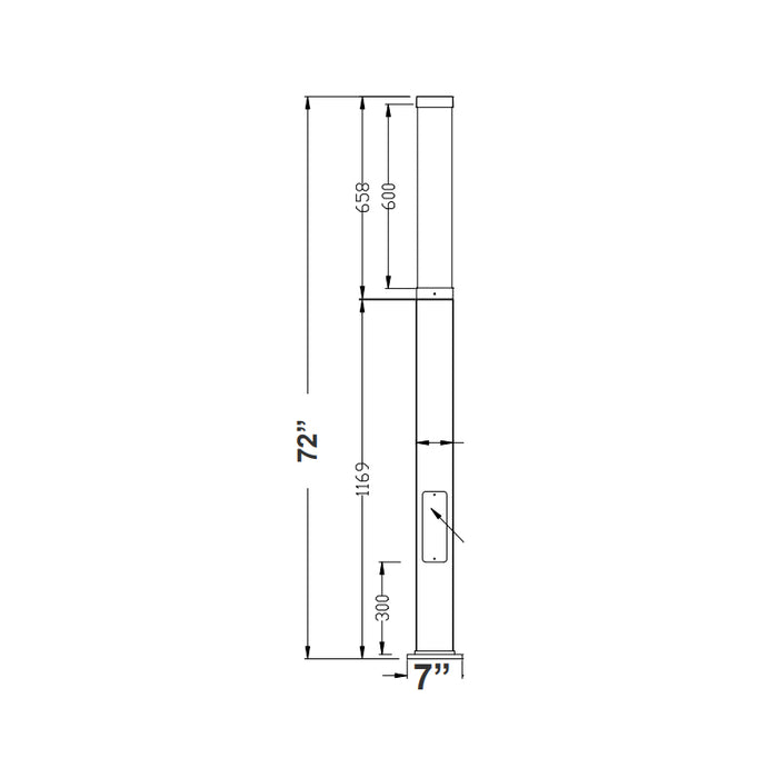 Westgate LCG4-6FT-24-MCTP 21W/28W/35W LED Outdoor Modular Light Column, 3000K/4000K/5000K Selectable, up to 3850 LM, 120-277V