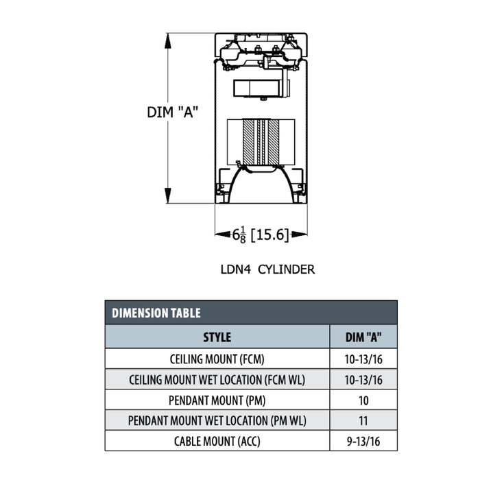 Lithonia LDN4CYL 4" LED Cylinder Downlight, 3500K, 1000lm