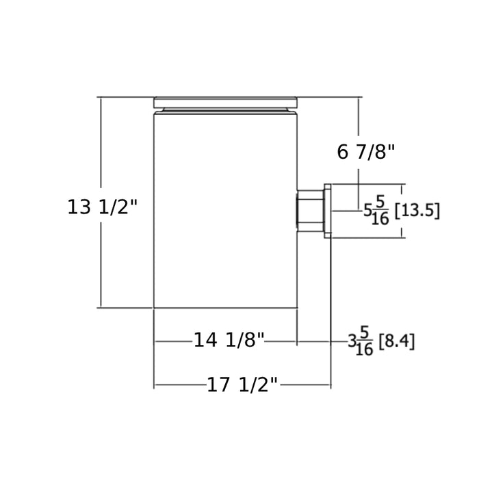 Lithonia LDN8CYL 8" LED Cylinder, 3500K, 8000 Lumens, Downlight, 120-277V, Wall Mount