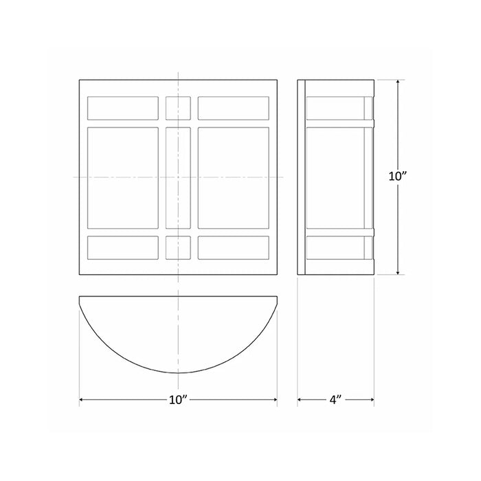 Westgate LDSW-MCT5 10" Outdoor LED Decorative Wall Sconce, CCT Selectable