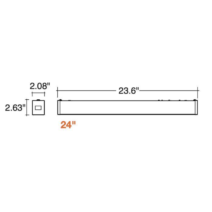 Envision LED-UDL2 2Ft 5CCT C-Line Suspended Linear w/ Uplight  Black 120-277V