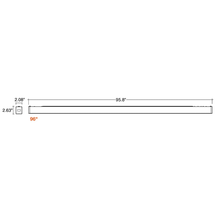 Envision LED-UDL2 8Ft 5 CCT C-Line Suspended Linear w/ Uplight White 120-277V