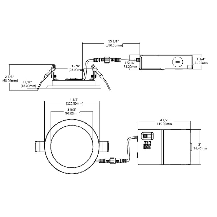 LEDvance 63426 4" LED Flame Resistant Selectable Slim Microdisk