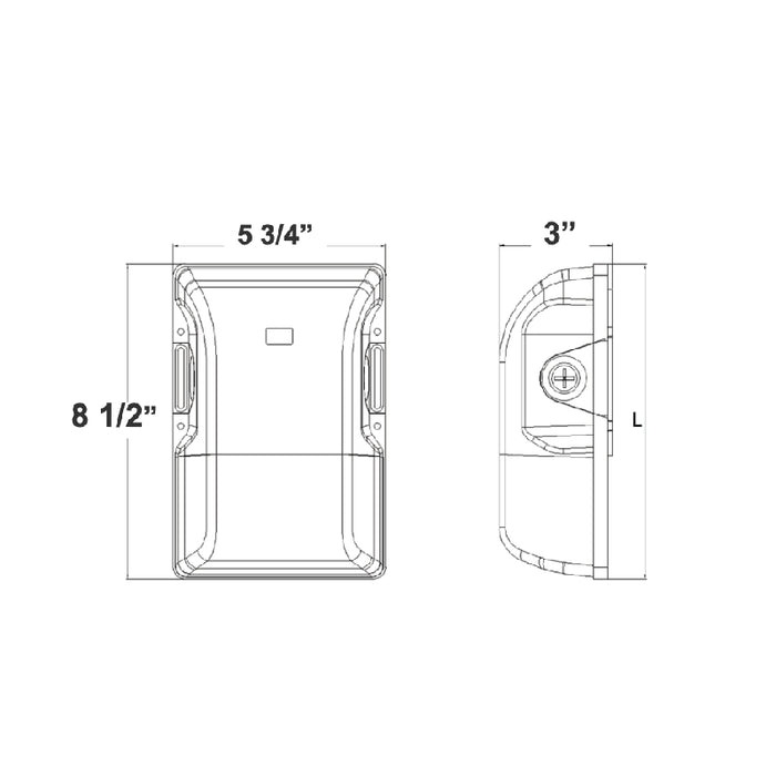 Westgate LESW 8W/12W/15W LED Non-Cutoff Wall Pack w/ Photocell, CCT
