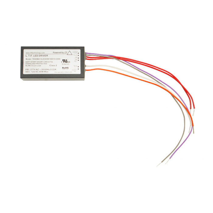 Elco LET-60DX-277 0-10V Dimmable Electronic Transformer, 277V Input 12V Output