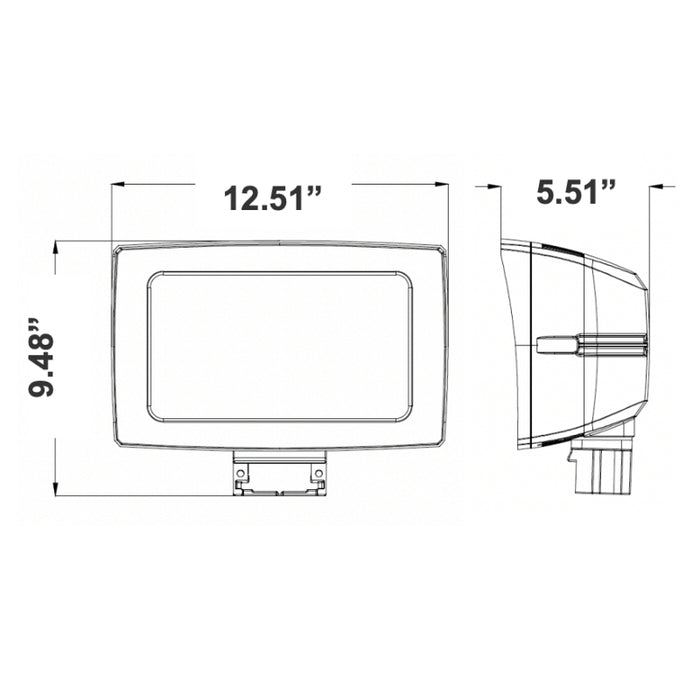 Westgate LF4MAX-LG 75W/100W/150W LED Maximum-Feature Round-Back Flood Light, 3CCT Selectable, 480V