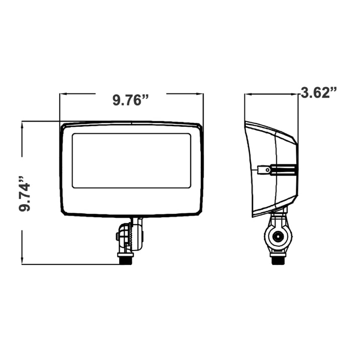 Westgate LF4MAX-MD 45W/60W/80W LED Maximum-Feature Round-Back Flood Light with Knuckle, 3CCT Selectable