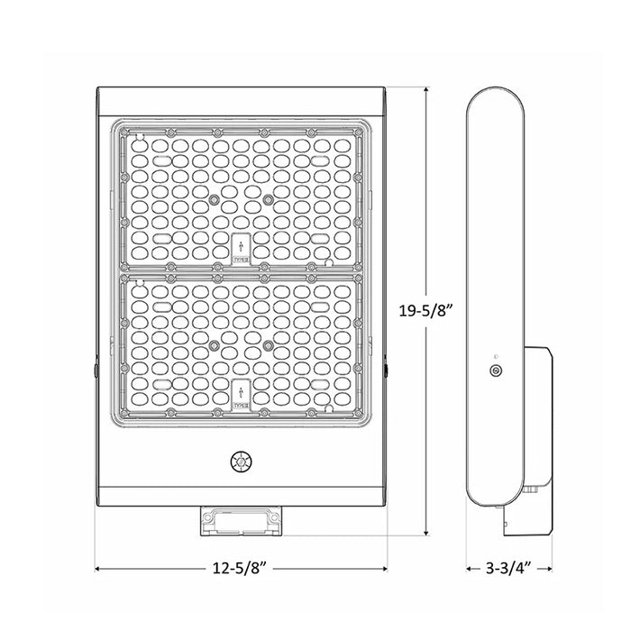 Westgate LFX-XL-SC 150W/200W/240W/300W LED Flood Light, 120-277V, Dark Bronze Finish