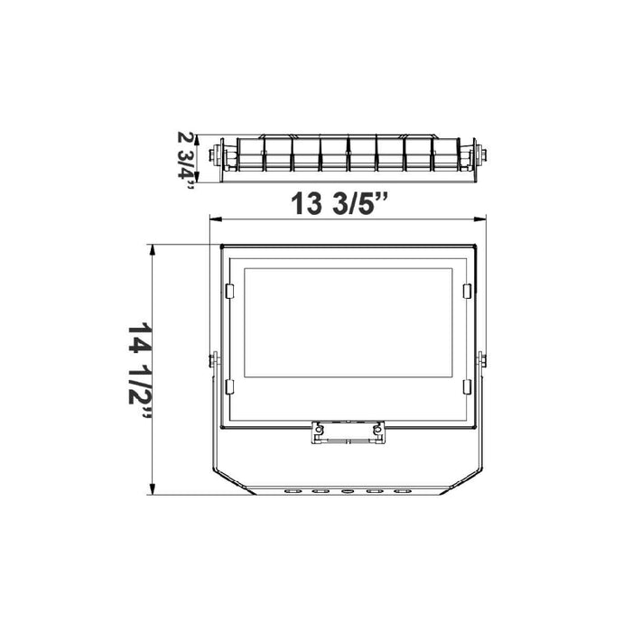 Westgate LFXE-LG 80W/100W/150W Builder Flood Light with Photocell, 5000K