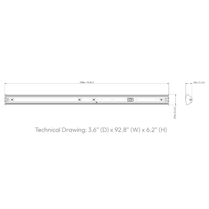 Westgate LLB 8-ft 60W/70W/80W Linear Low Bay with Motion Sensor, Power & 3CCT Selectable, 120-277V