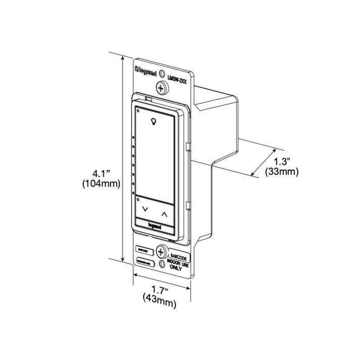 Wattstopper LMSW-222 DLM Wired Standard Wall Switch, 2-Button/2-Rocker