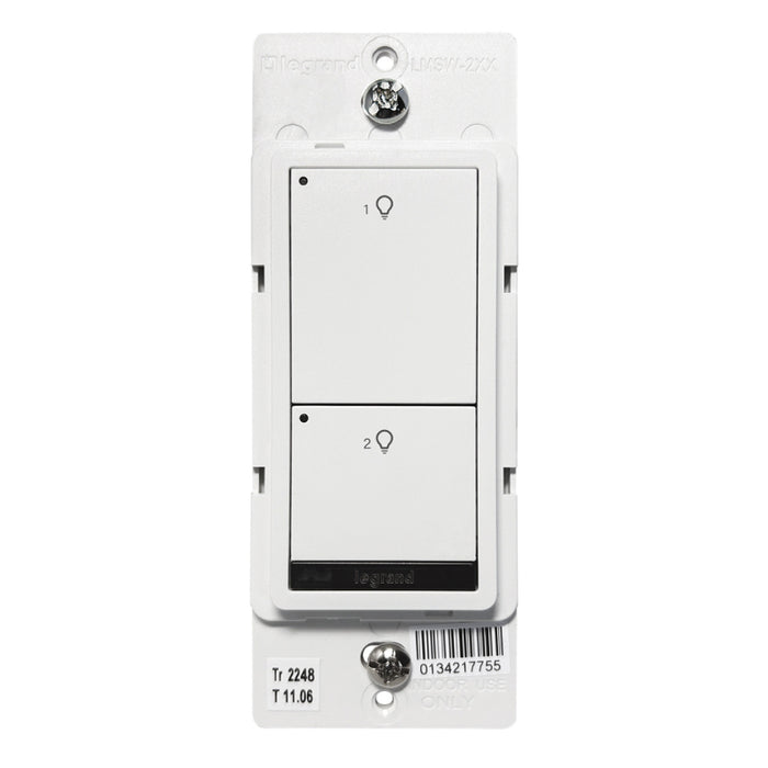 Wattstopper LMSW-220 DLM Wired Standard Wall Switch, 2-Button