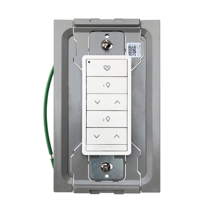 Wattstopper LMSW-632-S DLM Wireless Wall Slim Switch, 3-Button/2-Rocker