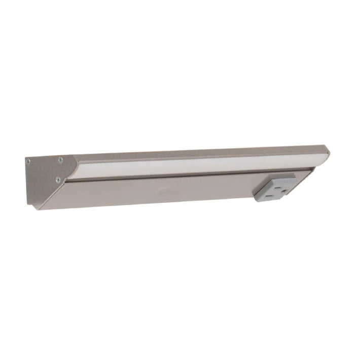 Task Lighting LP10 10.5" RM Series Lighted Power Strip, Tunable White 2700K - 5000K - Satin Nickel
