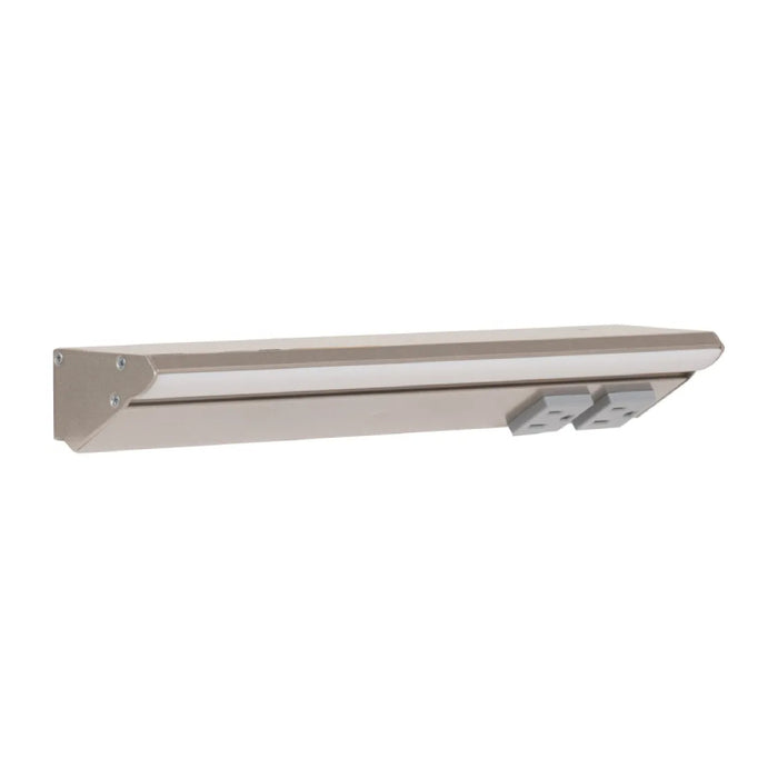Task Lighting LP12 12.5" RM Series Lighted Power Strip, Tunable White 2700K - 5000K - Satin Nickel