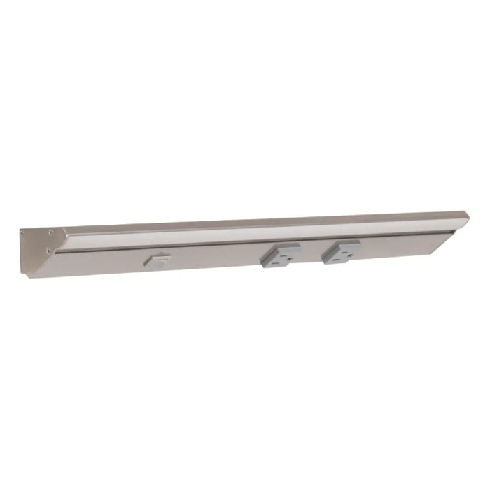 Task Lighting LP18QD 18.5" DV Series Lighted Power Strip - Satin Nickel