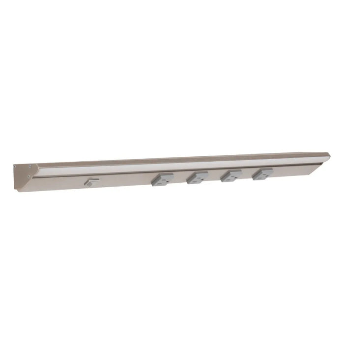 Task Lighting LP24QD 24.5" DV Series Lighted Power Strip - Satin Nickel