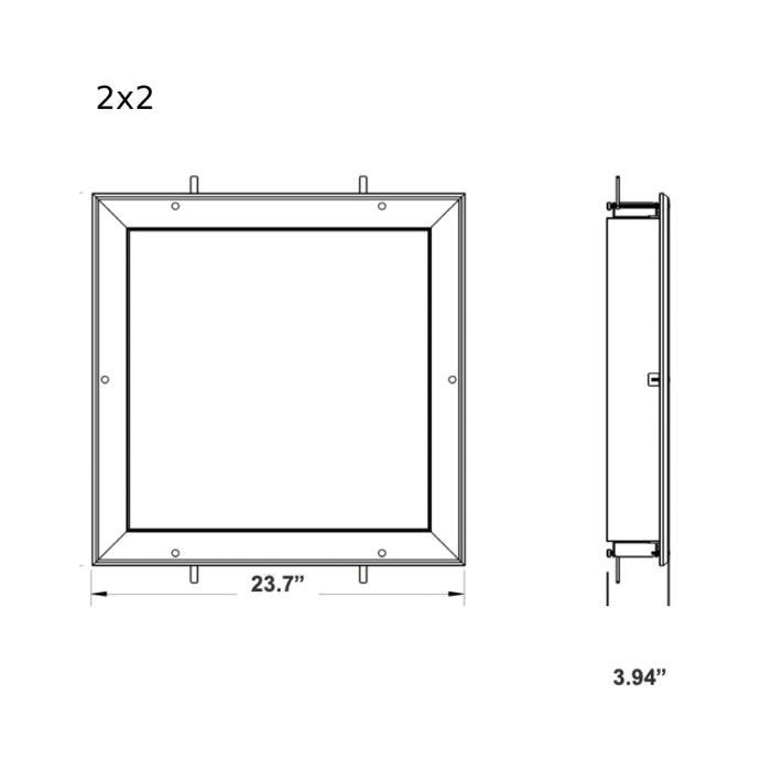 Westgate LPCR Series LED Premium Cleanroom Panel Lights, 3CCT Selectable, 120-277V, 0-10V Dimming