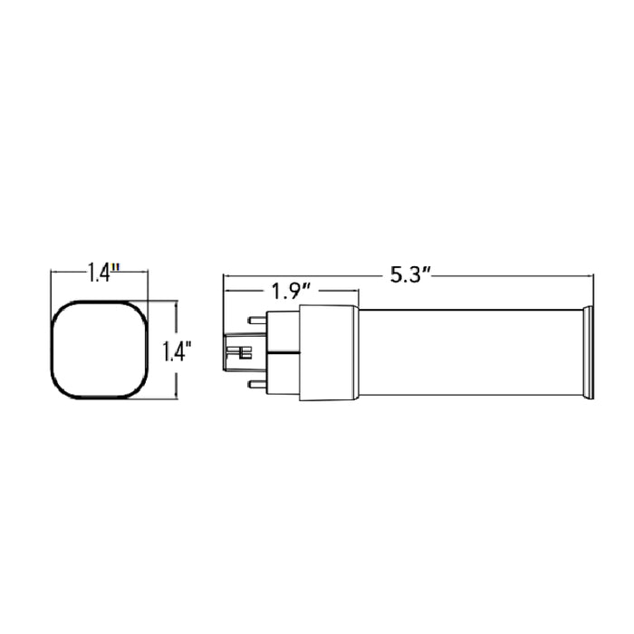 Westgate 9W LED PL Lamp, 4000K