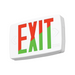 Lithonia Contractor Select LQM Quantum Thermoplastic LED Exit Sign, Single or Double Face, Red/Green Selectable, 120-277V - White