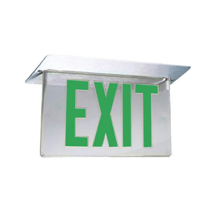 Lithonia LRP LED Edge-Lit Exits, Aluminum, Single face, Mirrored or Clear, Dual voltage, Panel assembly onlyPanel Assembly Only
