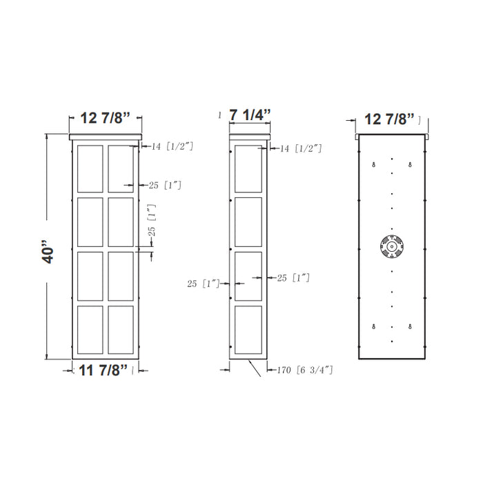 Westgate LRS-SH-40-MCTP 40" Shoji Window LED Wall Sconce, 40W/60W/80W & 3CCT Selectable, 120-277V