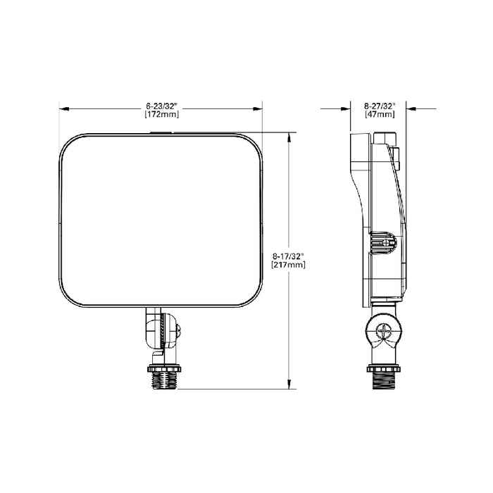 Lumark LSF25-KN-PC LSF Series 11W/15W/22W/25W LED Selectable Flood Light, Knuckle Mount