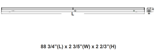 Westgate LSS 8FT 55W/65W/75W/90W LED Strip Light, Multi-CCT