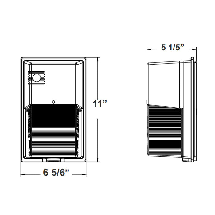 Westgate LSWX 20W LED Non-Cutoff Wall Pack with Photocell, 120-277V