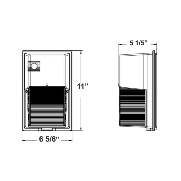 Westgate LSWX 13W/20W/26W LED Non-Cutoff Wall Pack with Photocell, 120-277V, 3CCT Selectable