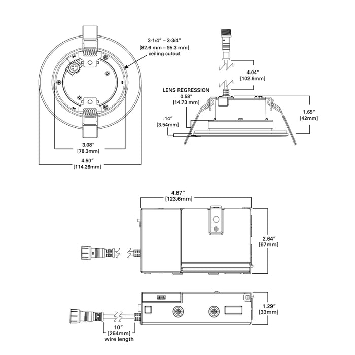 Halo LTC305FS5B LT Series 3" LED Baffle Canless LED Downlight, 5CCT Selectable