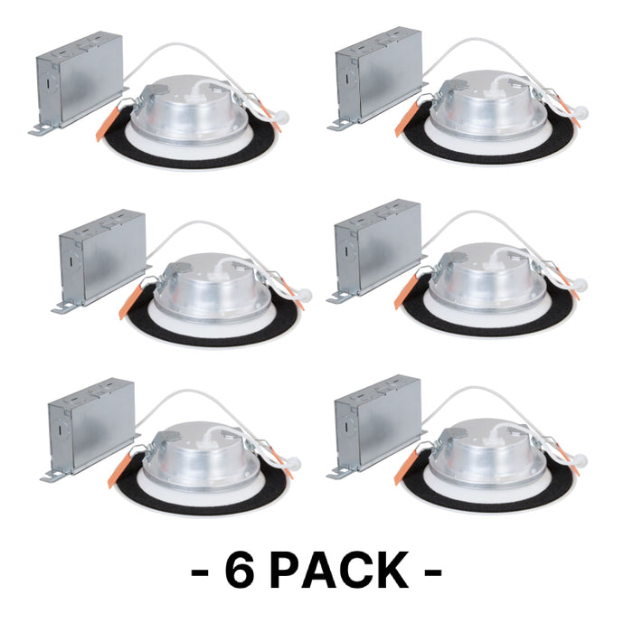 Halo LTC608B 6" Baffle Downlights & Mounting Frames Kits, 6-Pack
