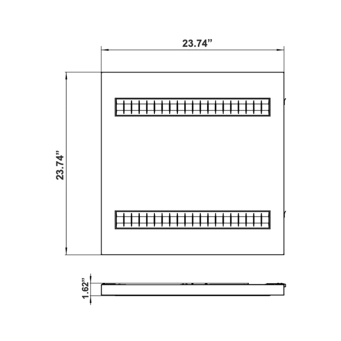 Westgate LTRA Series LED Aperture Grille Troffer, Power & 3CCT Selectable, 120-277V, 0-10V Dimming