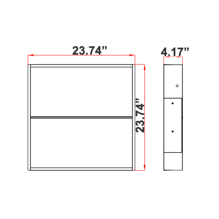 Westgate LTRL Series LED Architectural Advanced Blade Design Troffer Lights, Power & 4CCT Selectable, 120-277V, 0-10V Dimming