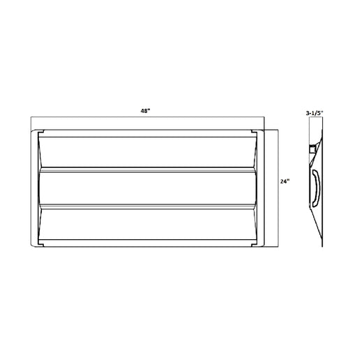 Westgate LTRP 2X4 50W LED Center Basket Durable Troffer Light, 5000K