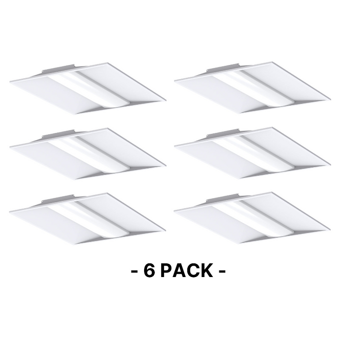Westgate LTRS 2x2 25W/35W/36W/40W LED Adjustable Stack Troffer, CCT Selectable - Pack of 6